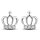 Ohrringe Krone Silber 925 Plattiert Crown Prinzessin