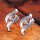 Ohrringe S-Form - Swarovski Elements - Silber 925 Plattiert Helix