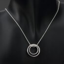 Halskette Kreis Ring Anh&auml;nger Silber 925 plattiert