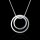 Halskette Kreis Ring Anh&auml;nger Silber 925 plattiert