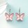 Swarovski Elements - &quot;The Pink Butterfly&quot; Rosa Rhodiniert