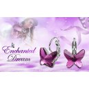Swarovski Elements - "The Purple Butterfly" Lila Rhodiniert